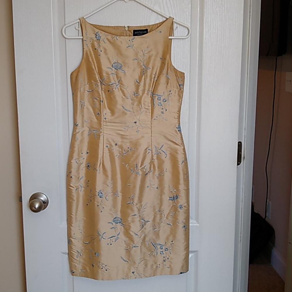 Silk embroidery dress
